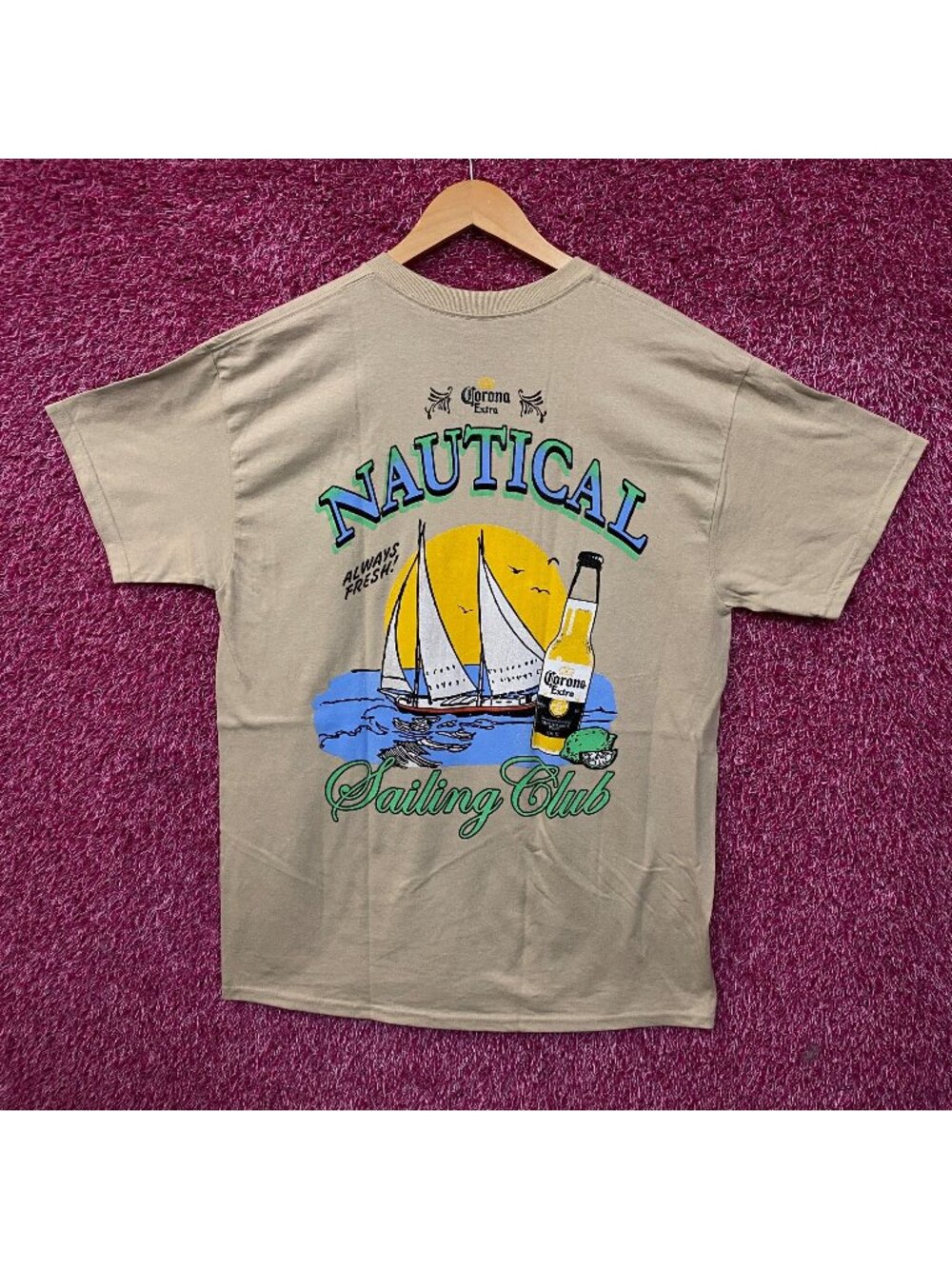Corona Extra "Nautical Sailing Club" Graphic T-Shirt Large